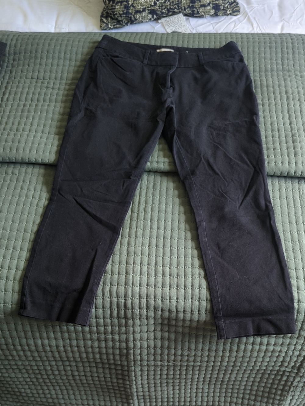 LOFT Black Ankle Crop Pants
